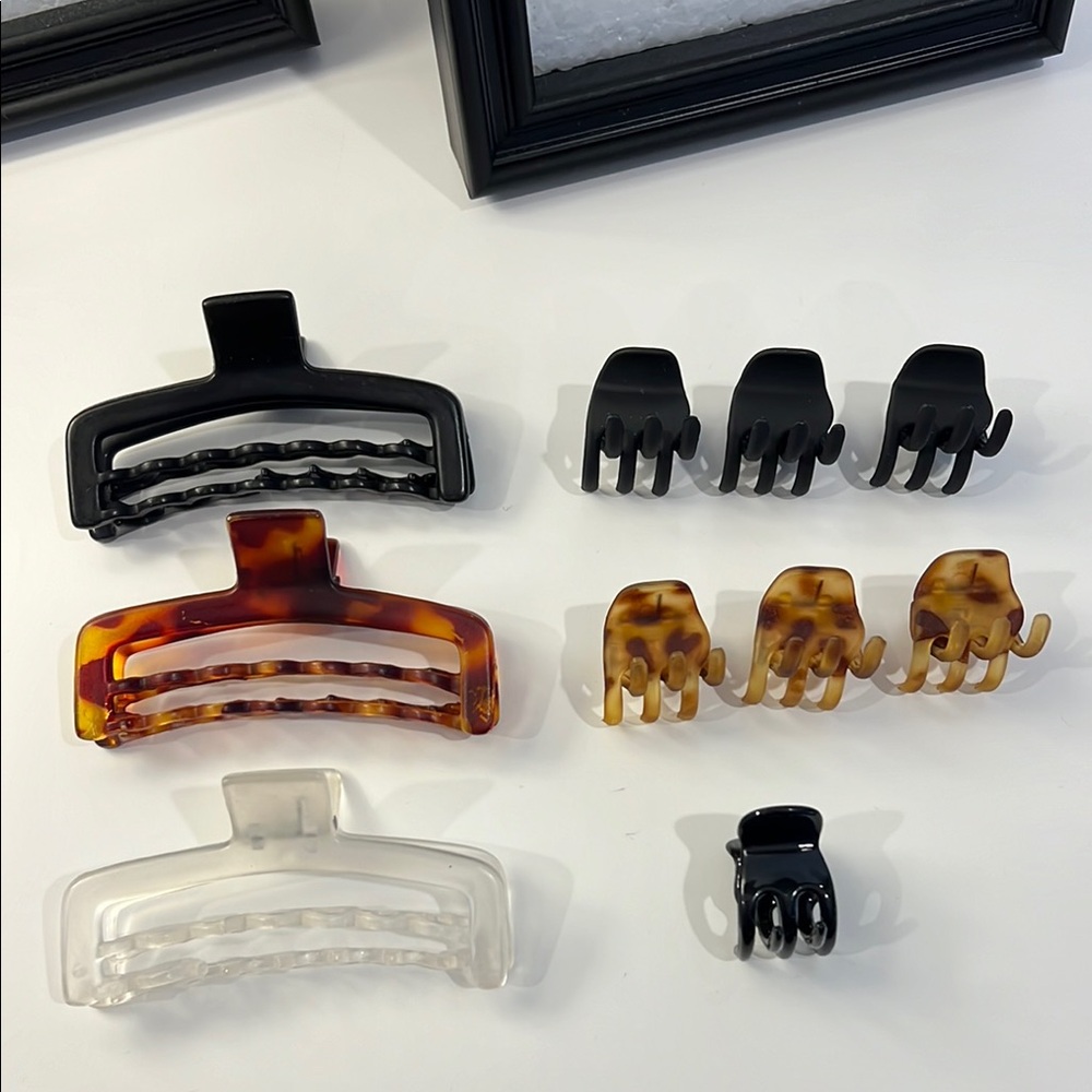 Stylish Black and Brown Hair Claw Clips